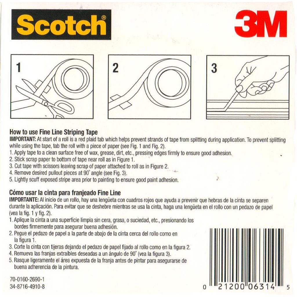 M Scotch Fine Line Striping Tape Mm X M Everything Airbrush