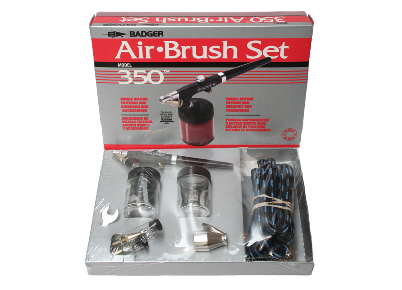 Badger Air-brush Co. 350 Airbrush Starter Set w/BTC 110 Compressor  [BAD314SSWC] - AMain Hobbies