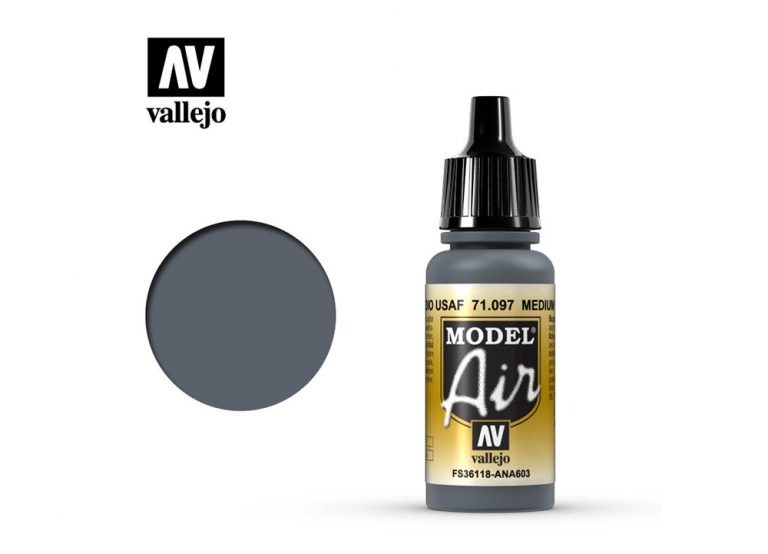 Vallejo Model Air - Medium Gunship Grey (17ml)