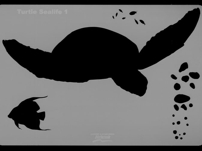 Turtle Sea Life Stencil 1
