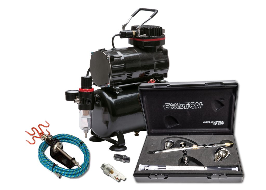 TC 80T Airbrushing Kit With Evolution 2024 CRplus Two In One Airbrush   TC 80T Airbrushing Kit With Harder Steenbeck Evolution CRplus 2024 Two In One Airbrush 1024x731 