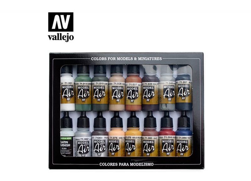 Vallejo Model Air Paint Set - Railway Colors Europe (x16) - Everything ...