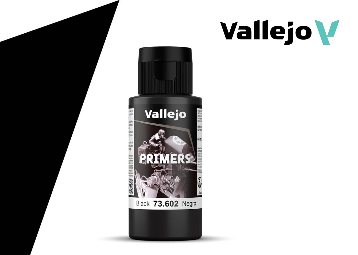  Vallejo Black Primer Acrylic Polyurethane, 60ml : Arts