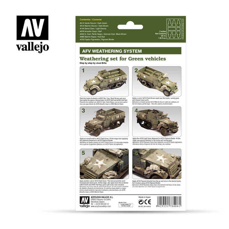 Vallejo – Rust and Steel Color Set Weathering System set 70.150