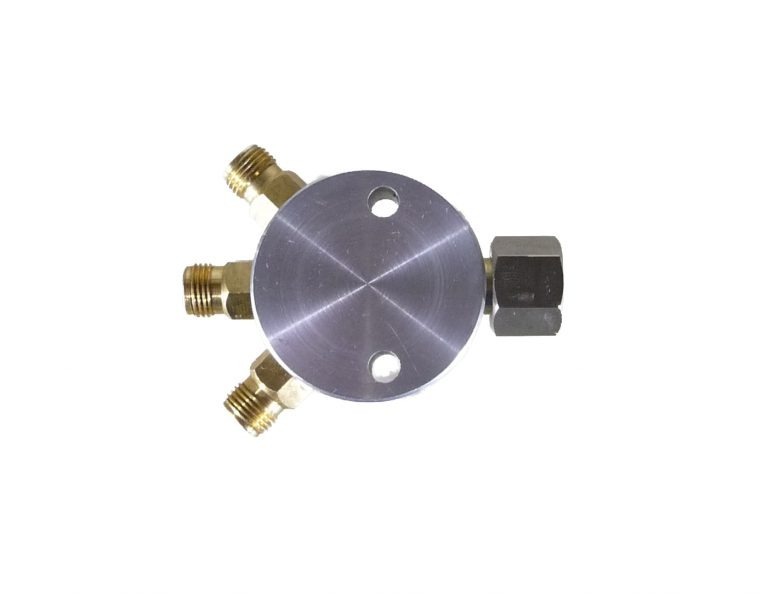 4 Port Manifold - 1/4BPS Female Inlet to 3 x 1/8BSP Male Outlets