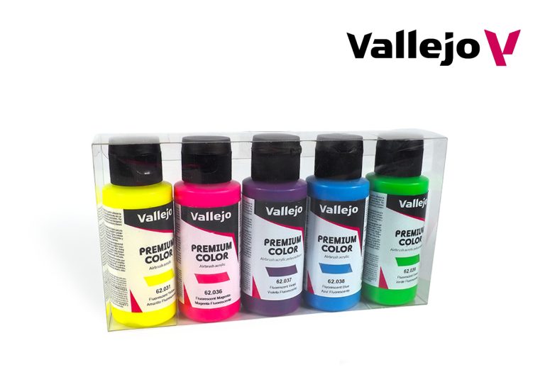 Vallejo Premium Paint Set - Fluorescent Colours (5 x 60ml)