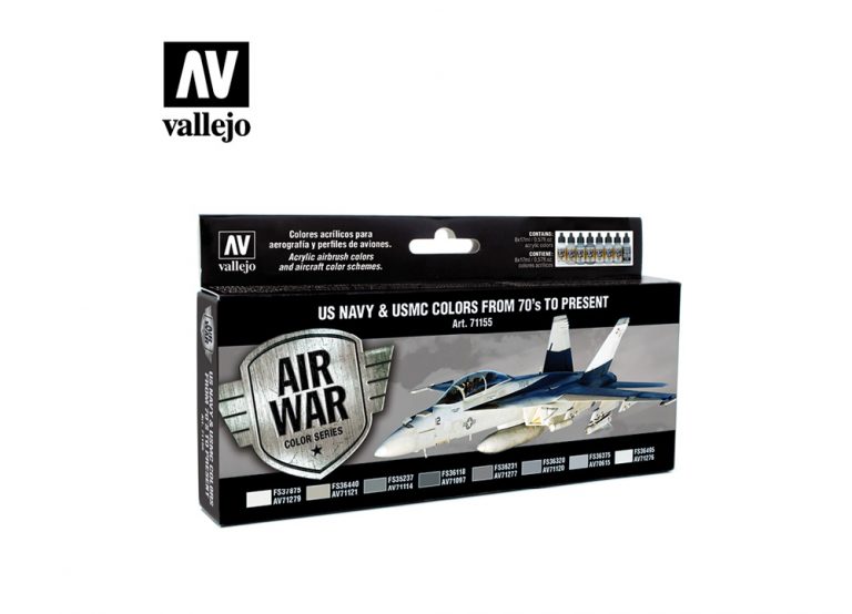 Vallejo Model Air Paint Set - US Navy & USMC Colours from 70's to Present