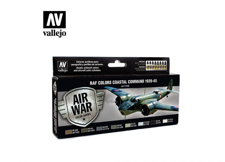 Vallejo Model Air Paint Set - RAF Colors Coastal Command 1939-45