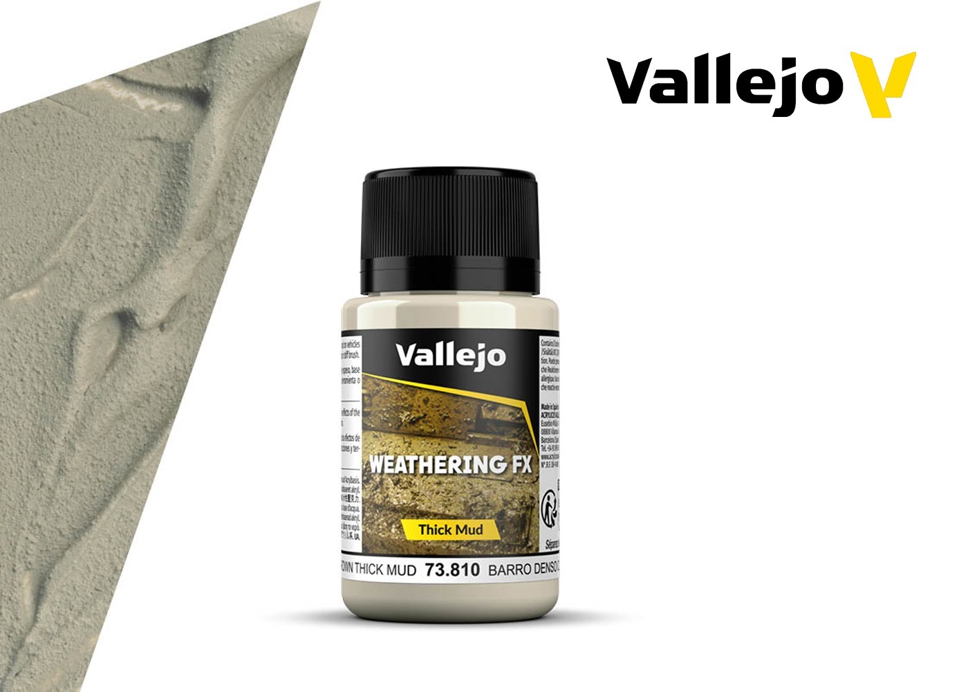 Vallejo Weathering FX - Light Brown Thick Mud (40ml) - Everything Airbrush