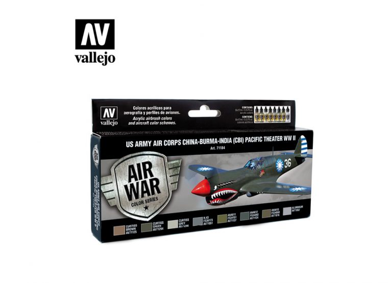 Vallejo Model Air Paint Set - US Army Air Corps (CBI) Pacific Theater WWII
