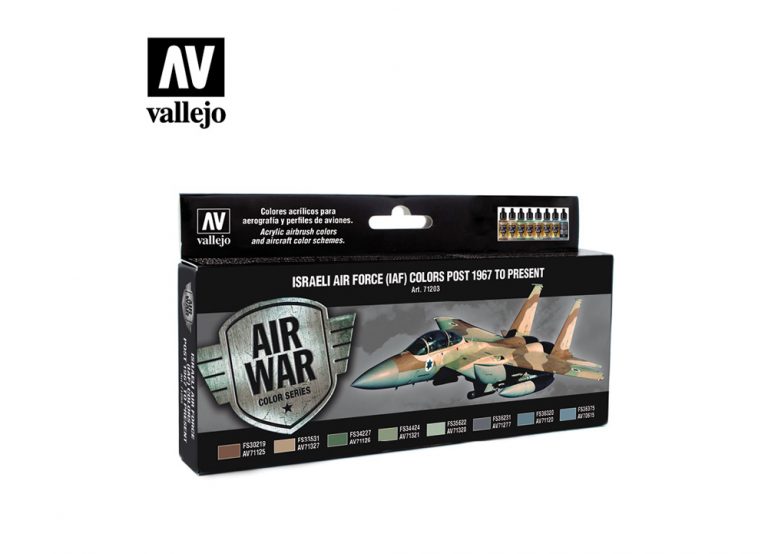 Vallejo Model Air Paint Set - Israeli Air Force (IAF) Colors Post 1967 to Present