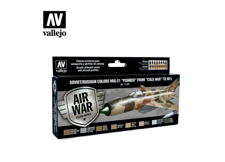 Vallejo Model Air Paint Set - Soviet/Russian Colors MiG-21 