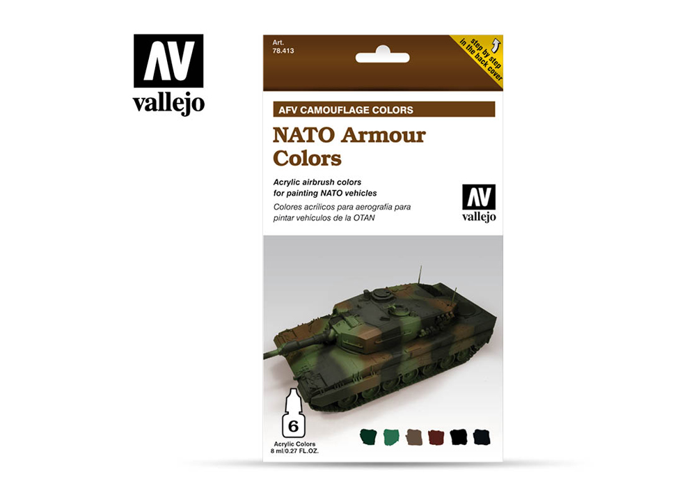 Vallejo Model Air Set Camo Colors Ultra Airbrush Set, 11 Piece Set