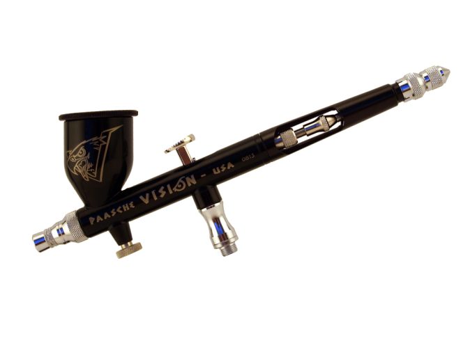 Paasche Talon Gravity Feed Airbrush in Deluxe Wooden Case