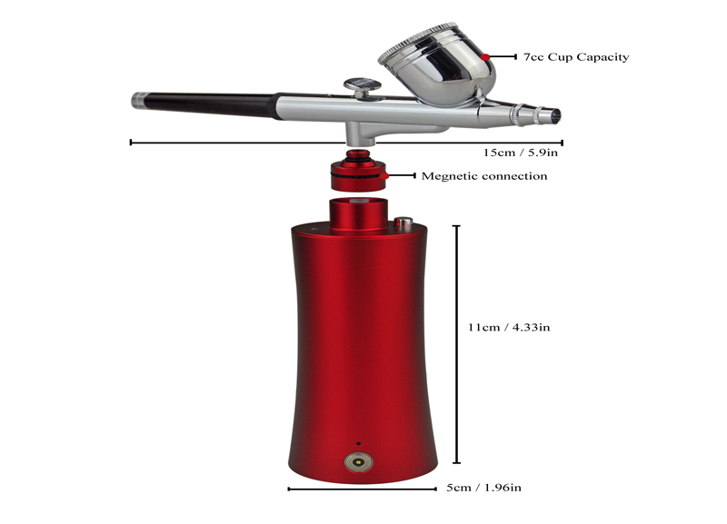 Cordless Portable Airbrush & Rechargeable Compressor - Magnetic ...