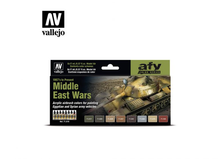 Vallejo Model Air Paint Set - Middle East Wars 1967's to Present