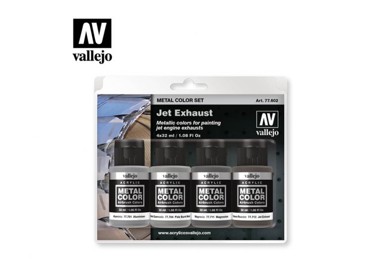Vallejo Metal Color Paint Set - Jet Exhaust (4 x 32ml)