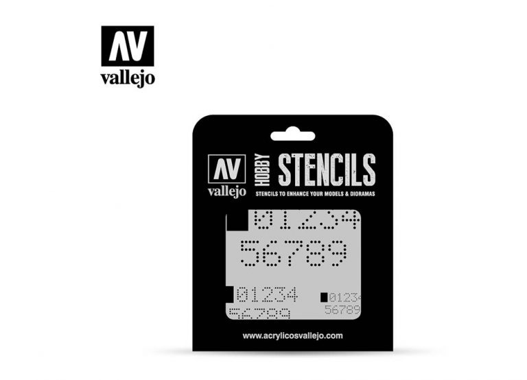 Vallejo Stencil - Digital Numbers
