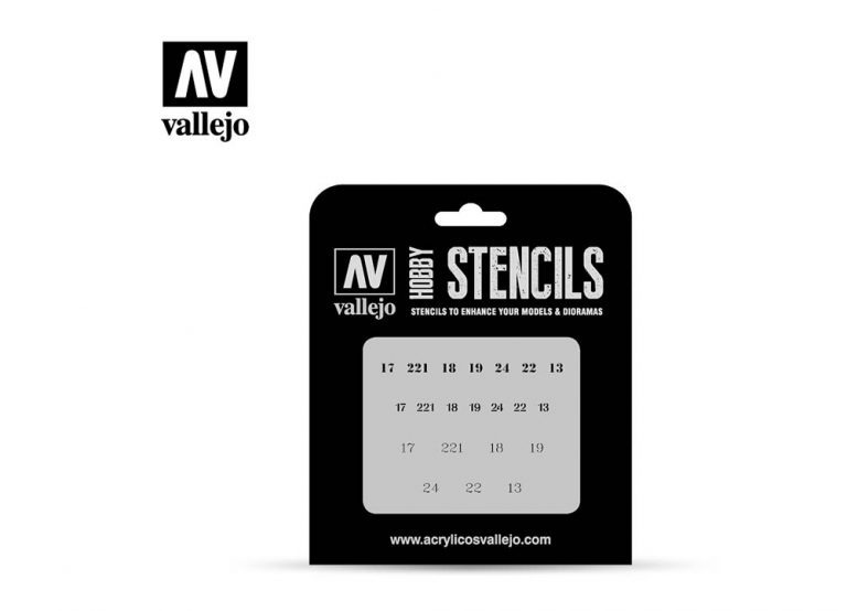 Vallejo Stencil - 1:35 Soviet Numbers WWII