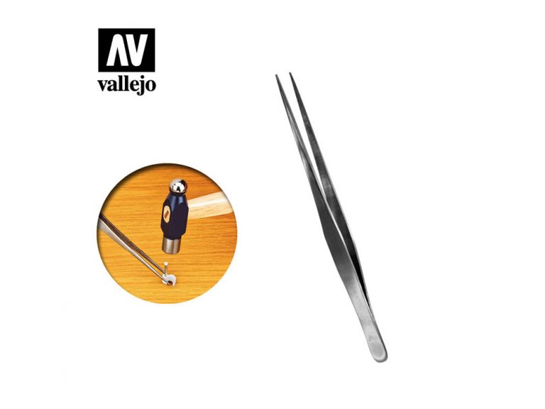 Vallejo Hobby Tools - Straight Tip Tweezers (175mm)