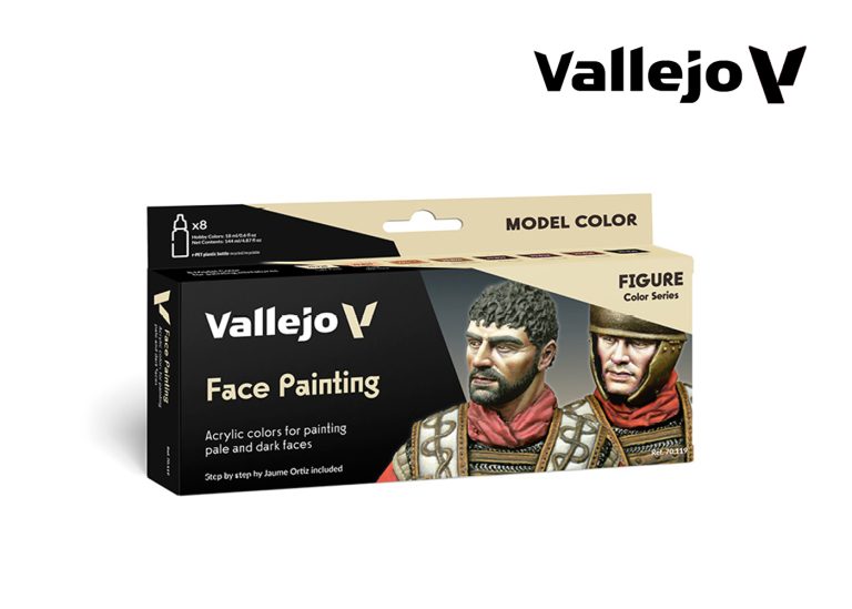 Vallejo Model Color Paint Set - Face Painting (8 x 18ml)