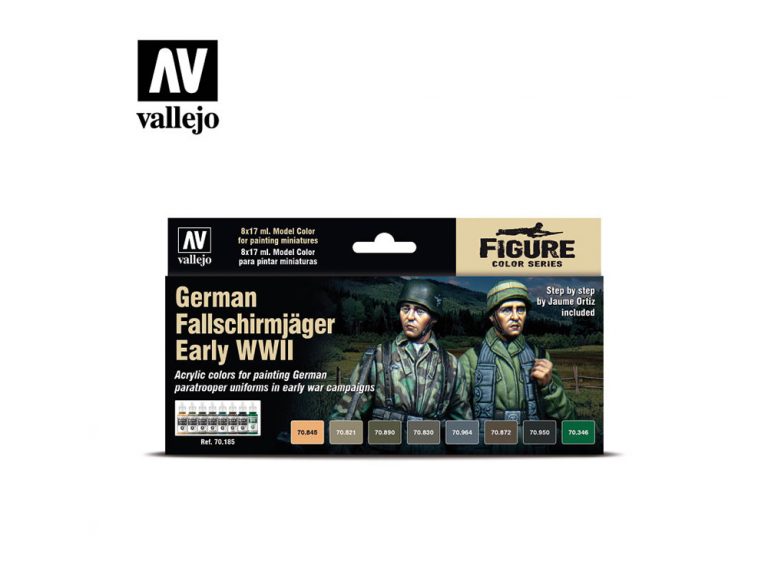 Vallejo Model Color Paint Set - German Paratrooper Early WWII
