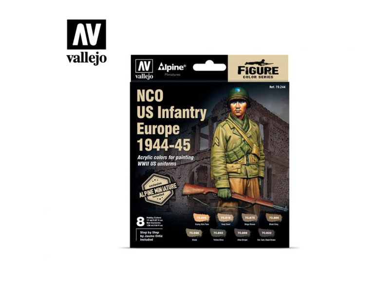 Vallejo Model Color Set - US Alpine Infantry NCO & Figure