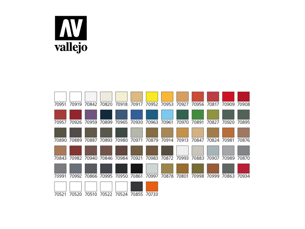 Vallejo Paint Game Color Paint Set in Plastic Storage Case (72