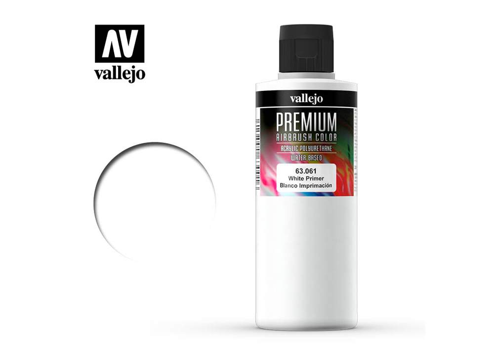 Vallejo Surface Primer Acrylic Model Air Brush Spray Black White