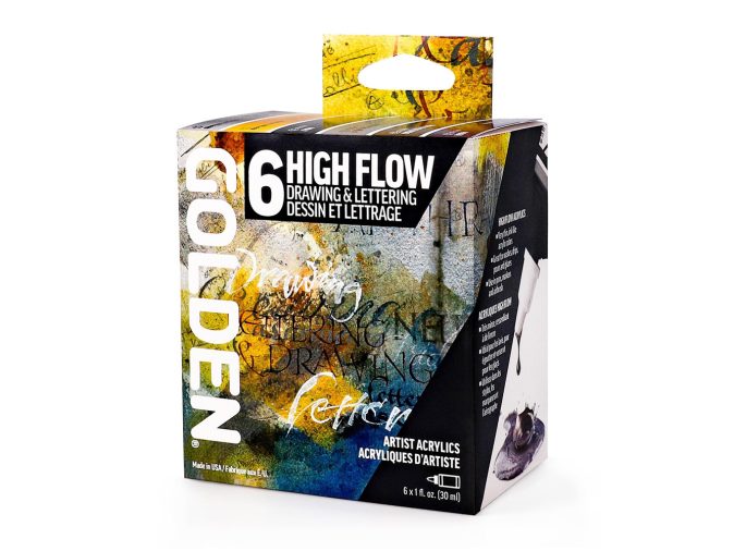Golden High Flow Acrylics Iridescent Bright Gold Fine 1 oz.