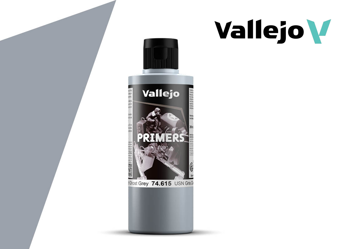Vallejo - Surface Primer 60ml - 73.615 USN Light Ghost Grey - 73.615 