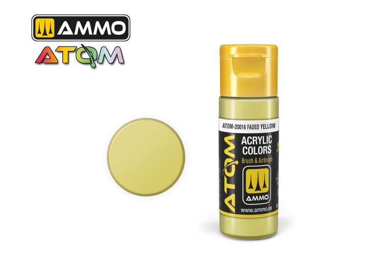 Ammo Atom Acrylic Colors - Faded Yellow (20ml)