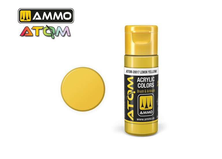 Ammo Atom Acrylic Colors - Lemon Yellow (20ml)