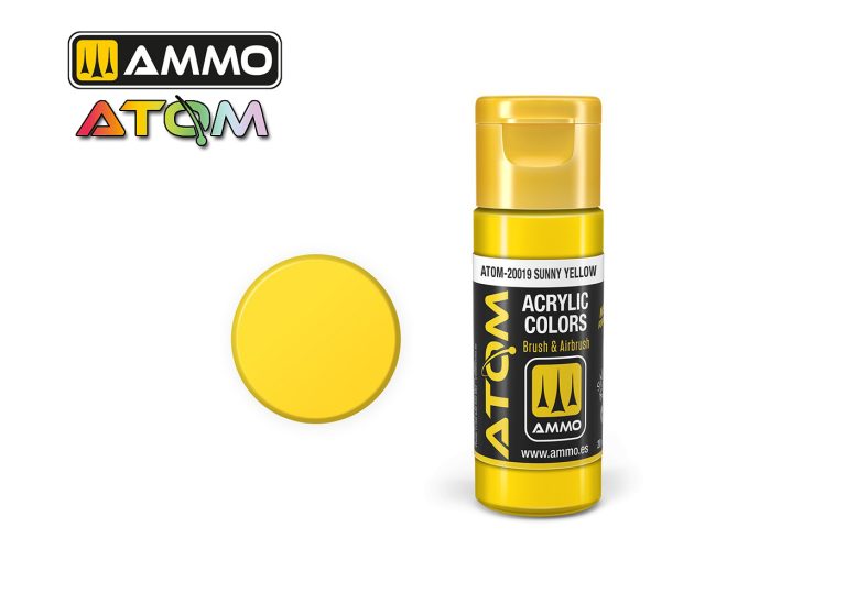 Ammo Atom Acrylic Colors - Sunny Yellow (20ml)