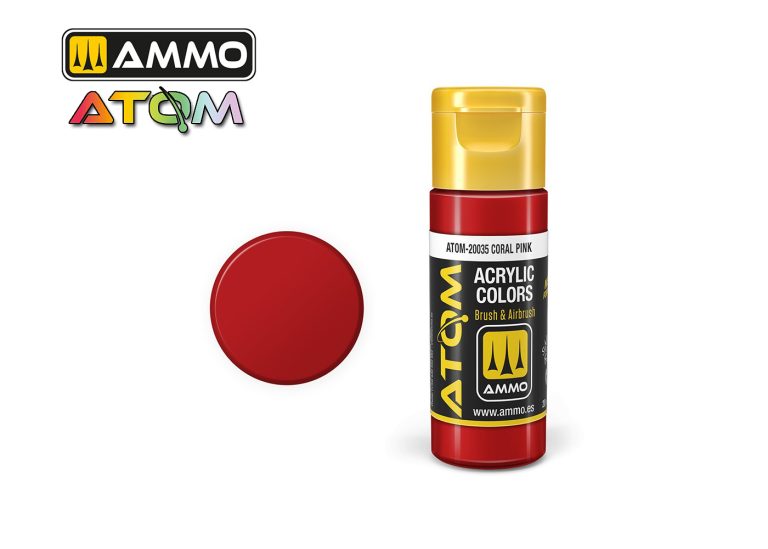 Ammo Atom Acrylic Colors - Coral Pink (20ml)