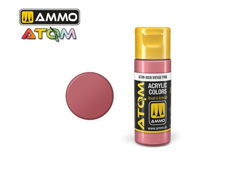 Ammo Atom Acrylic Colors - Vintage Pink (20ml)