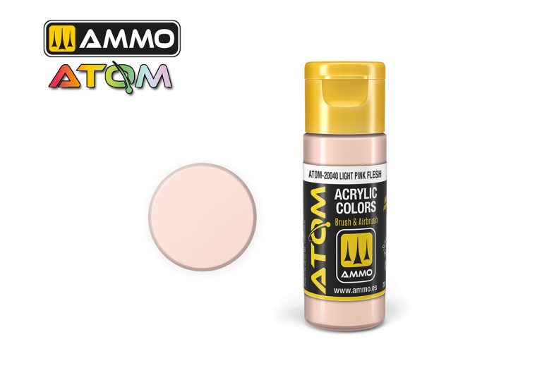 Ammo Atom Acrylic Colors - Light Pink Flesh (20ml)
