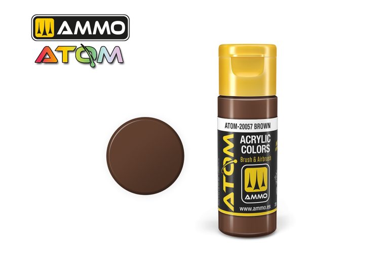 Ammo Atom Acrylic Colors - Brown (20ml)