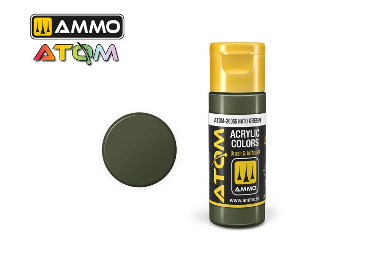 Ammo Atom Acrylic Colors - NATO Green (20ml)
