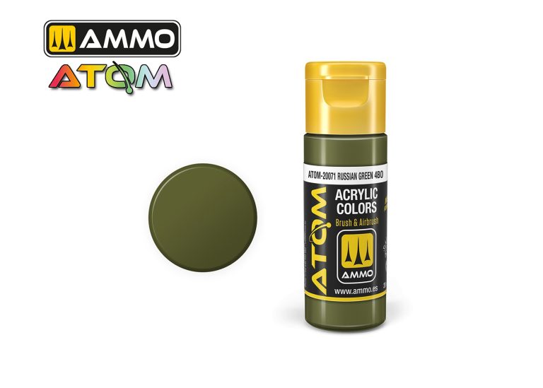Ammo Atom Acrylic Colors - Russian Green 4BO (20ml)
