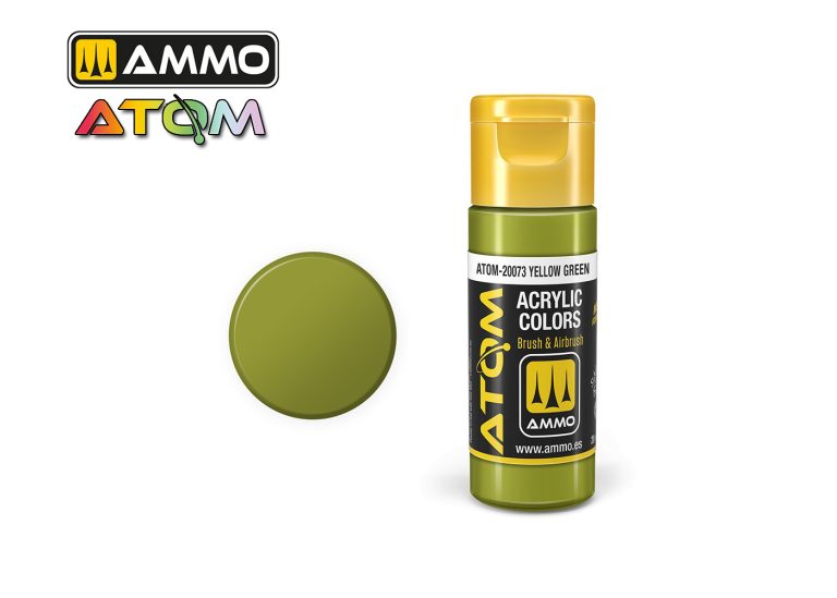 Ammo Atom Acrylic Colors - Yellow Green (20ml)