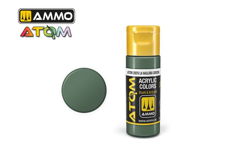 Ammo Atom Acrylic Colors - IJA Nakajima Green (20ml)