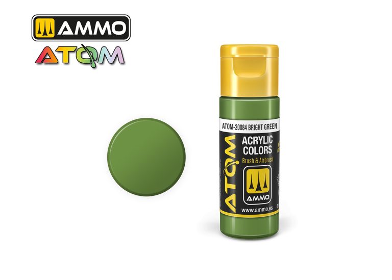 Ammo Atom Acrylic Colors - Bright Green (20ml)