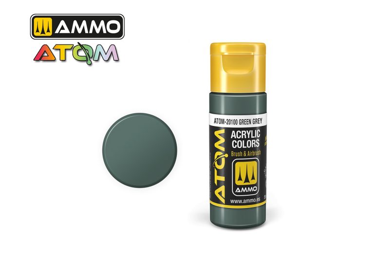 Ammo Atom Acrylic Colors - Green Grey (20ml)