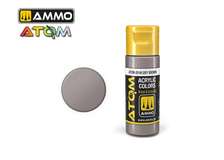 Ammo Atom Acrylic Colors - Grey Brown (20ml)