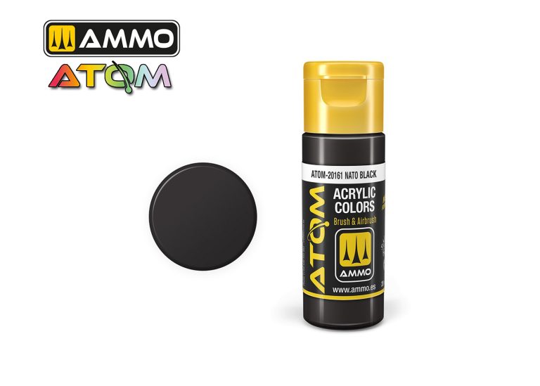 Ammo Atom Acrylic Colors - NATO Black (20ml)