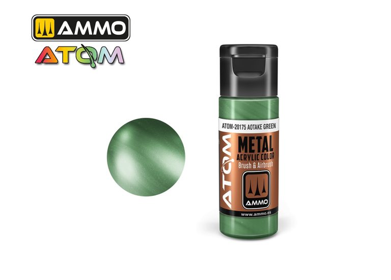 Ammo Atom Acrylic Colors - Metallic Aotake Green (20ml)