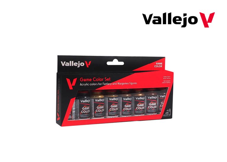 Vallejo Game Color Paint Kit - Metallic Colors (8 x 18ml)