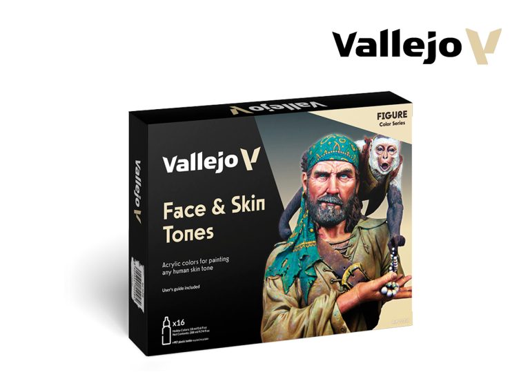Vallejo Model Color Paint Set - Face & Skin Tones (16 x 18ml)
