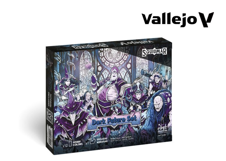 Vallejo Squidmar Paint Kit - Dark Future Set (12 x 18ml + Miniature)